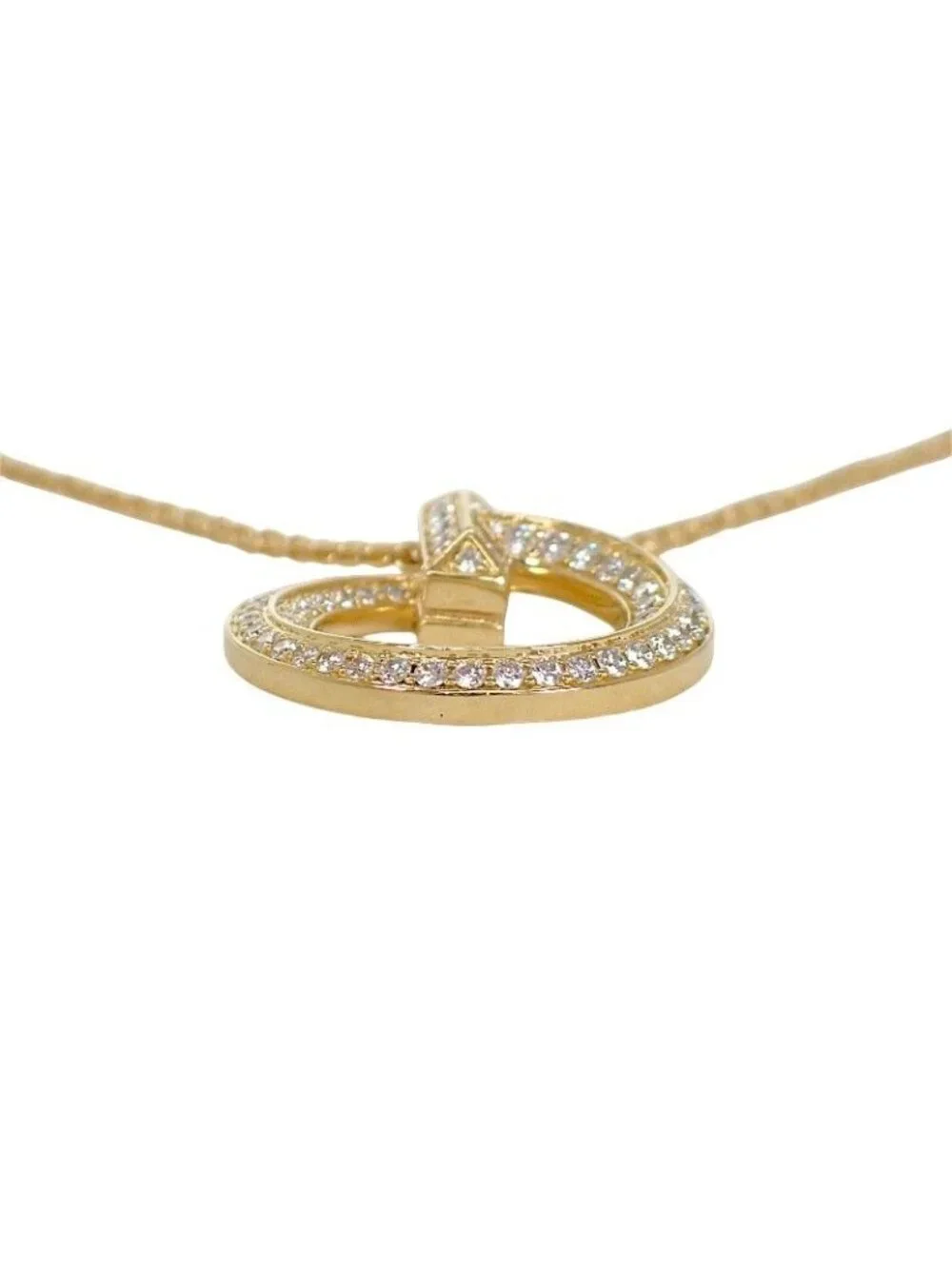 Tiffany & Co T One Circle Pendant Included 18k Gold Diamond